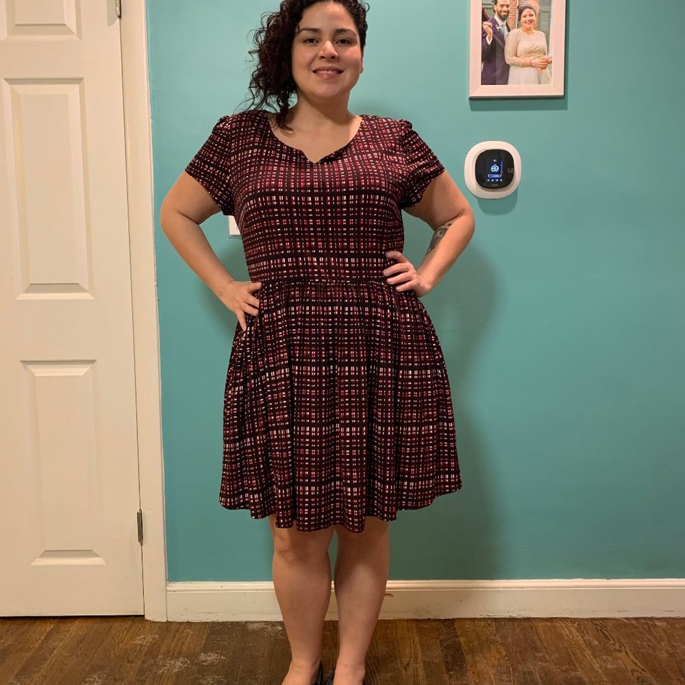 Fervour by Modcloth Red & Black print dress